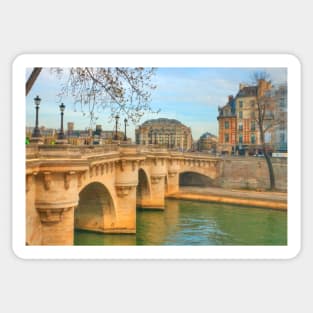 Pont Neuf .. Oldest Bridge Across The Seine Sticker